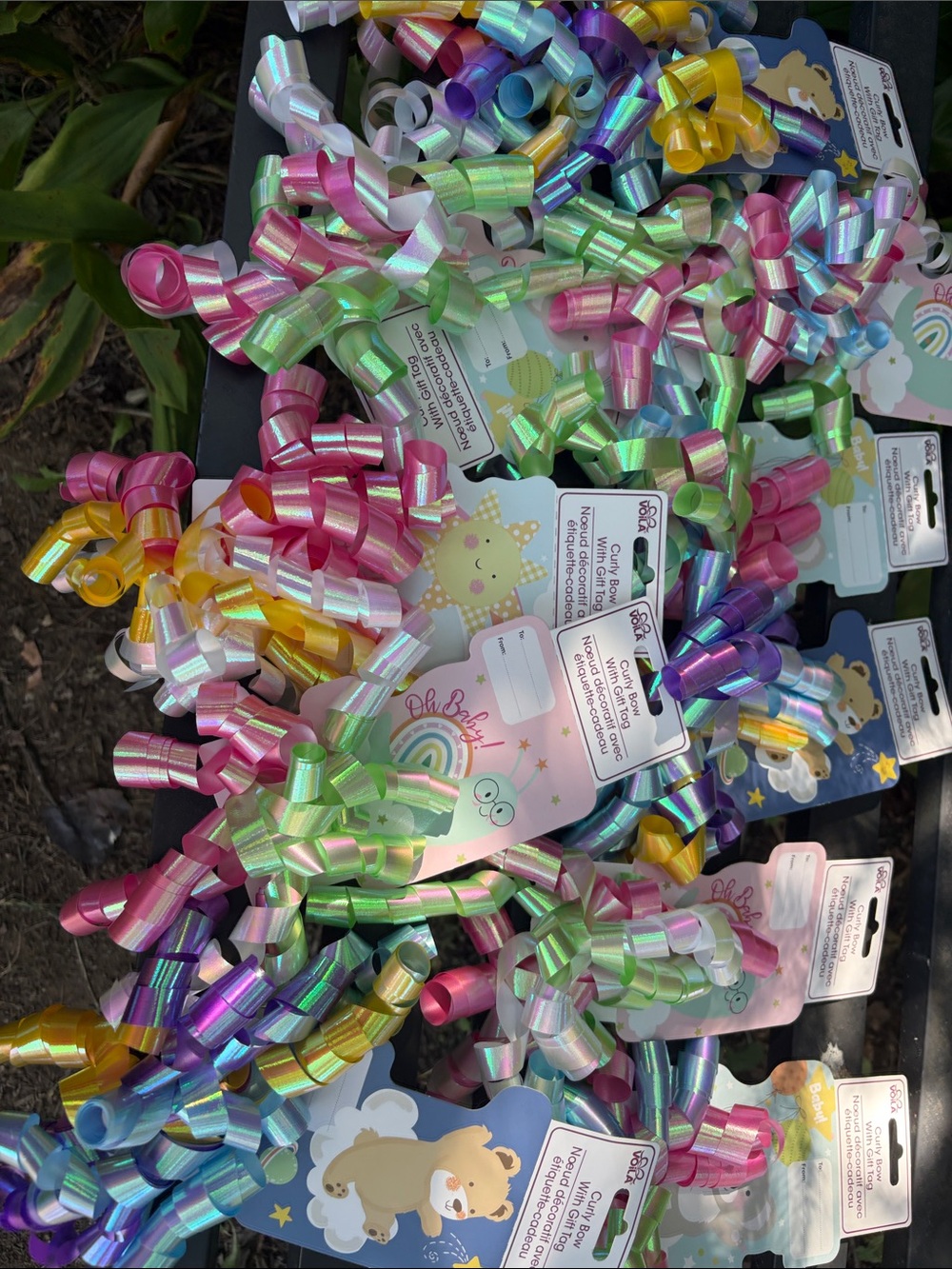 20 Assorted Pastel Curling Gift Bows – Multicolor
